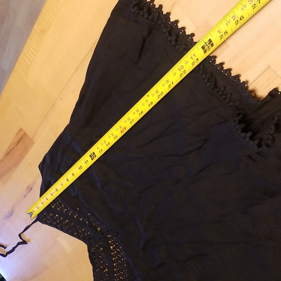 Topshop Sheer Black Top Knit V Neck Romper Sexy See Through Cheeky - Picture 12 of 12